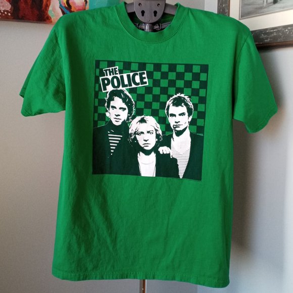 The Police 2007 green Band Tee - Picture 1 of 9